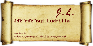 Járányi Ludmilla névjegykártya